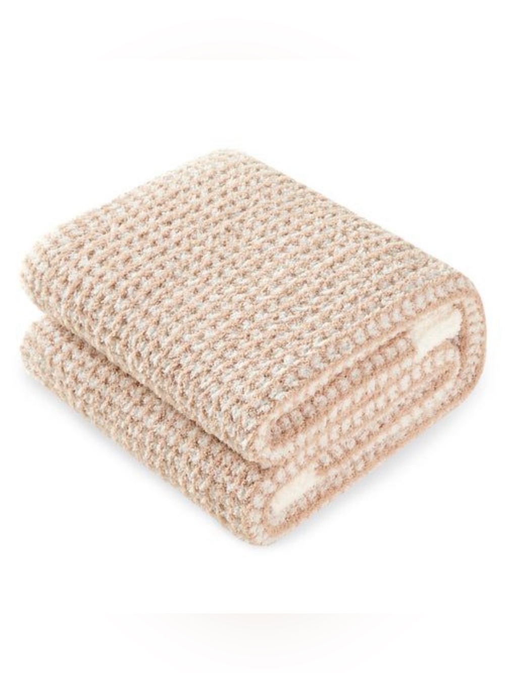 Snuggle Sac Waffle Throw Blanket in Beige 50X60